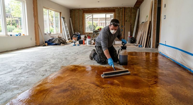 Concrete Floor Staining in Frisco, TX