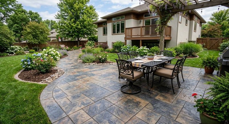 Stamped Overlay Installation in Frisco, TX