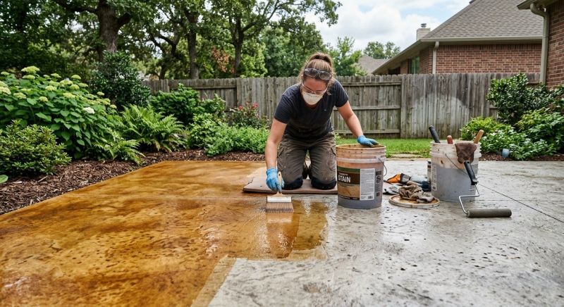 Cement Staining in Dallas, TX