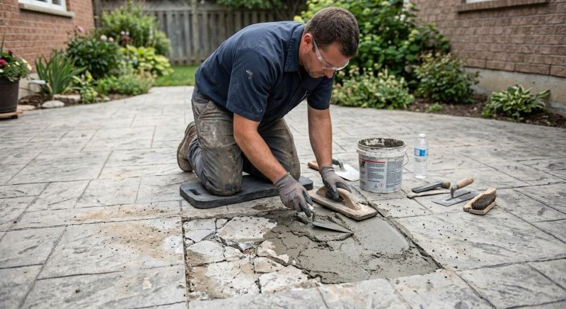 Decorative Concrete Repair in Plano, TX