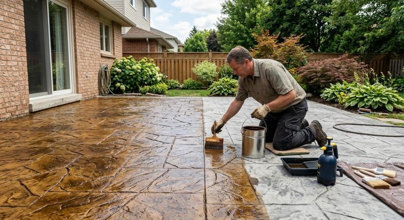 Patio Overlay Installation in Fort Worth, TX