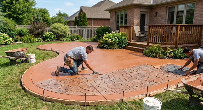 Patio Overlay Installation in Corpus Christi, TX