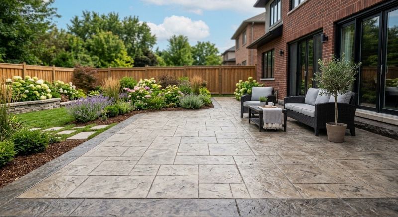 Stamped Concrete Patio Installation in Corpus Christi, TX